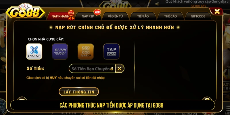 GO88 salt - Cổng Game Go88 Chính Thức, Link Tải Mới Nhất Các phương thức nạp tiền tại GO88